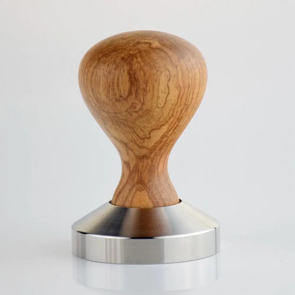 Новинка Темпер для кофе из нержавеющей стали с деревянной ручкой 49/51/53/57/58 мм