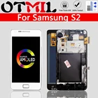 ЖК-дисплей Super AMOLED 4,3 'для SAMSUNG Galaxy S2i9100I9100, ЖК-дисплей с сенсорным экраном, рамка с дигитайзером для Samsung S2, дисплей