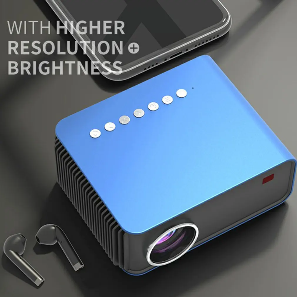 

T4 Mini Portable Projector With Screen Mobile Phone Projector Large Screen And Stereo Large Screen Speakers