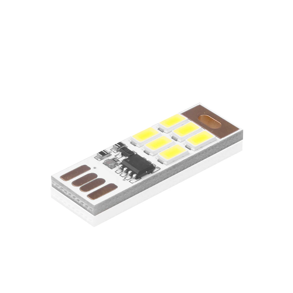 Kebidumei 1 шт. мини сенсорный диммер карманная карта USB мощность лампа 6 светодиодный брелок 1 Вт 5 В светодиодный светильник для ноутбука power Bank компьютера