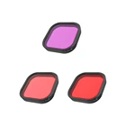 Водонепроницаемый Чехол, фильтры для объектива для GoPro Hero 10, 9, красный, фиолетовый, крышка для объектива из закаленного стекла для GoPro Hero 9, аксессуары для камеры черного цвета