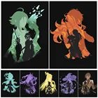 Аниме постер Genshin Impact, самоклеящиеся Настенные обои, настенное украшение, настенная роспись для гостиной, украшение для дома