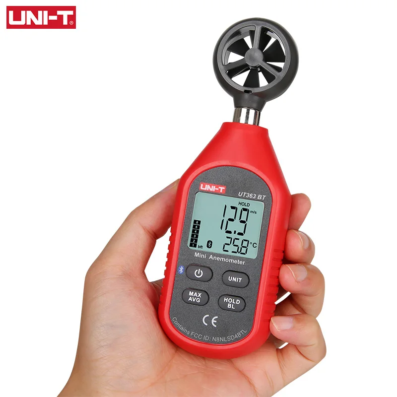 UNI T UT363 / 363s 363bt Ручной анемометр Цифровой измеритель скорости ветра Тестер