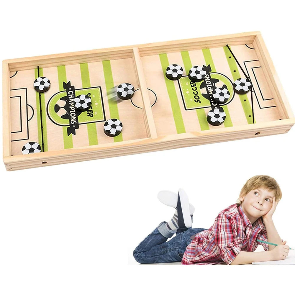 Деревянная игрушка для хоккея с шайбой родителей детей игры-победители футбола