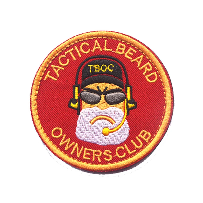 Тканевая этикетка шеврон Tactical Beard Boss клуб Вышивка повязка на руку наклейка