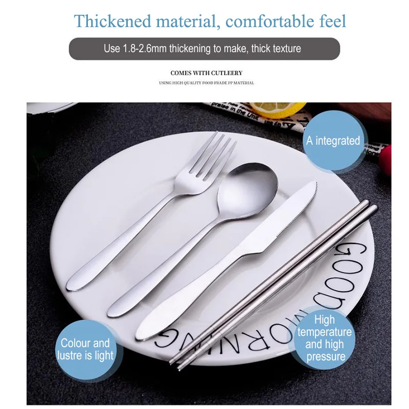 4 шт. столовые приборы из нержавеющей стали вилка ложка палочки для еды