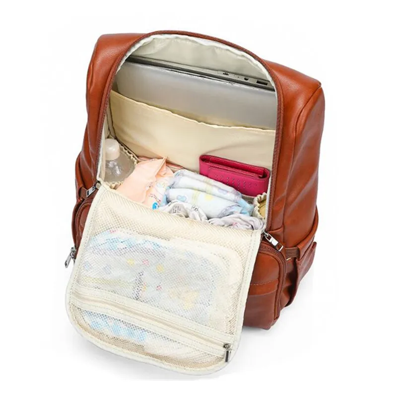 Большая сумка для подгузников из искусственной кожи рюкзак с теплоизоляцией мам