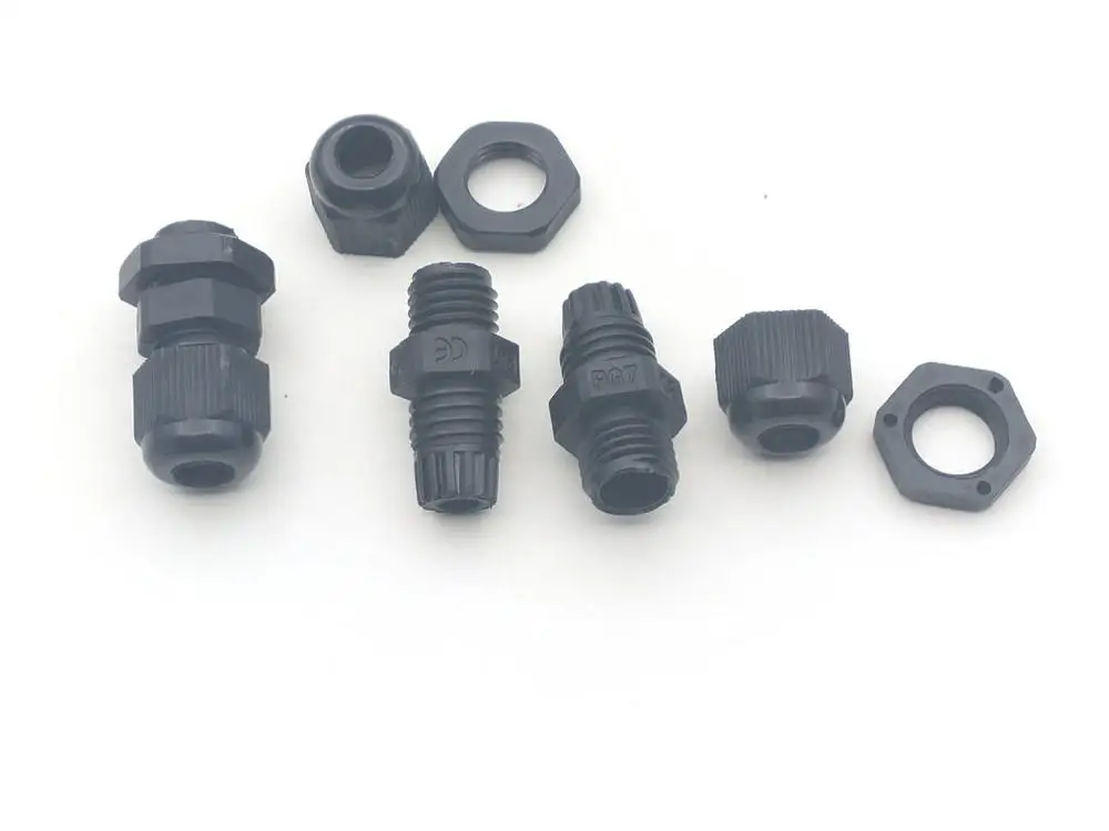 Водонепроницаемый PG7 Кабельный соединитель Пластиковый Регулируемый M12