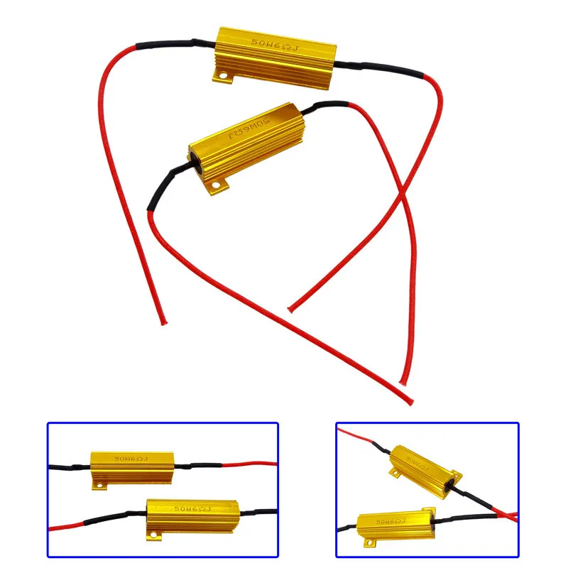 50 Вт 6 Ом резисторы нагрузки светодиодный скорость вспышки поворотники световой