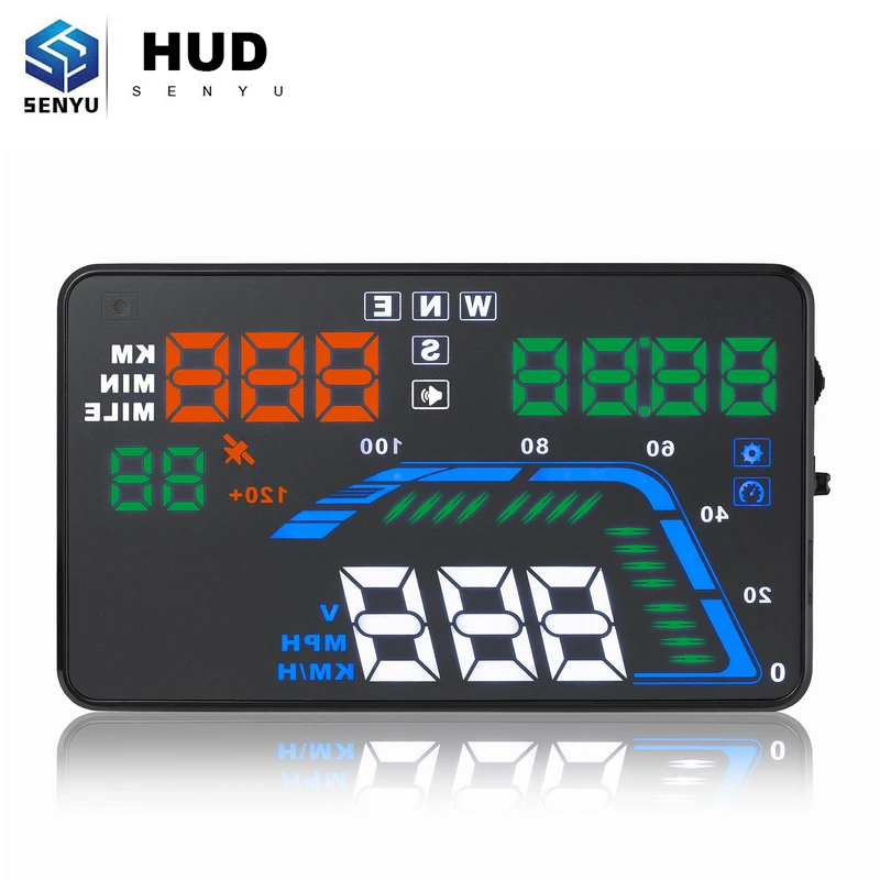 Прикуриватель HUD Q7 с GPS и дисплеем сигнализация цифровой индикацией скорости