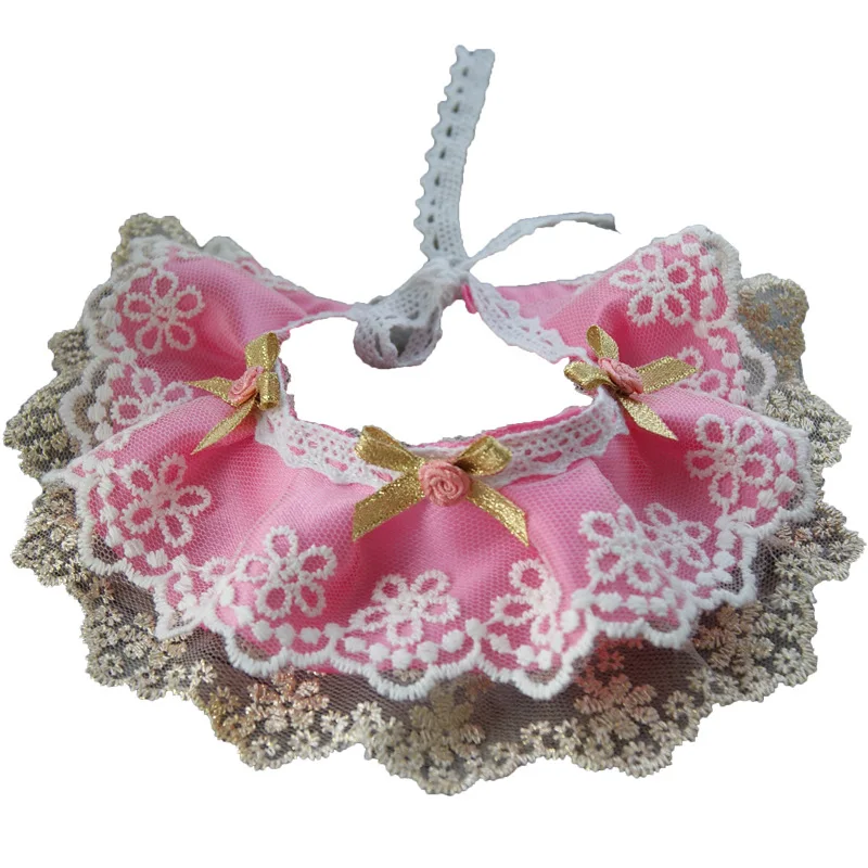 Ошейник для кошек принцесса кружевной цветок модный шарф домашних животных