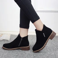 2021 new womens martin boots autumn winter boots classic zipper snow ankle boots winter suede warm plush shoes large 35 42