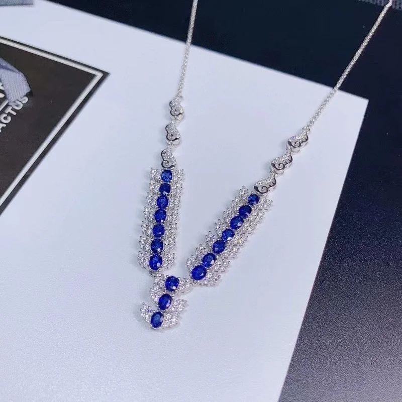 Роскошное ожерелье из настоящего натурального драгоценного камня чистое