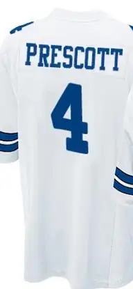 

Вышитая Американская футболка Dak Prescott для мужчин женщин детей Молодежная белая футболка Cowboys