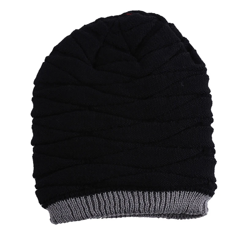 Зимняя шапка вязаная для мужчин и женщин 2020 одноцветная толстая теплая мягкая тянущаяся с плюшевой