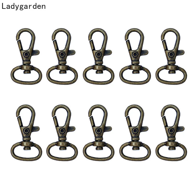 

100PCS Metal Swivel O-ring Eye Snap Hook Lobster Clasp Clips Key Hook Keychain Split Key Ring Findings Clasps Keychains Making