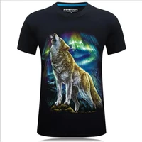 2021 mens summer fashion mens 3d printed wolf t shirt oversized leisure sports outing shirt crew neck top s 6xl