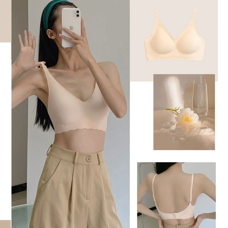 

Push-up Bra Women's Underwear Sexy Underwear No Steel Ring Seamless Bra Women's Beauty Back Wrap Chest