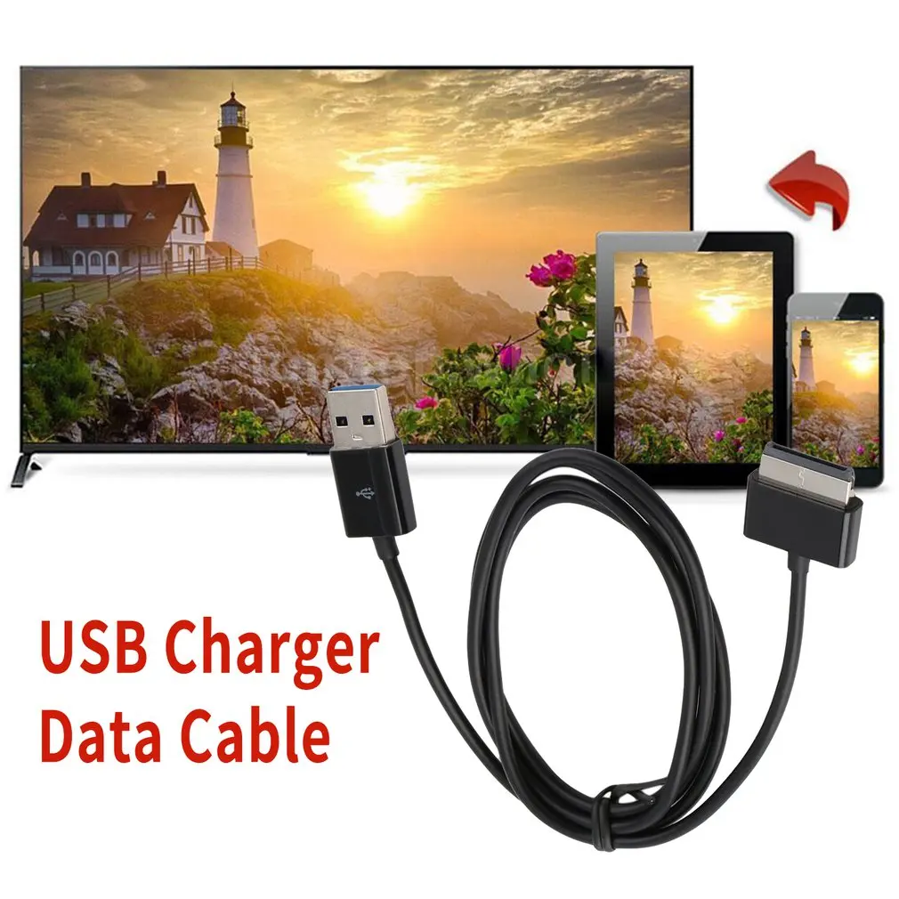 

Portable USB Data Charger Cable Support Data Sync for Asus Eee Pad Transformer TF101 TF201 Tablet Charging Cable Standard ONLENY