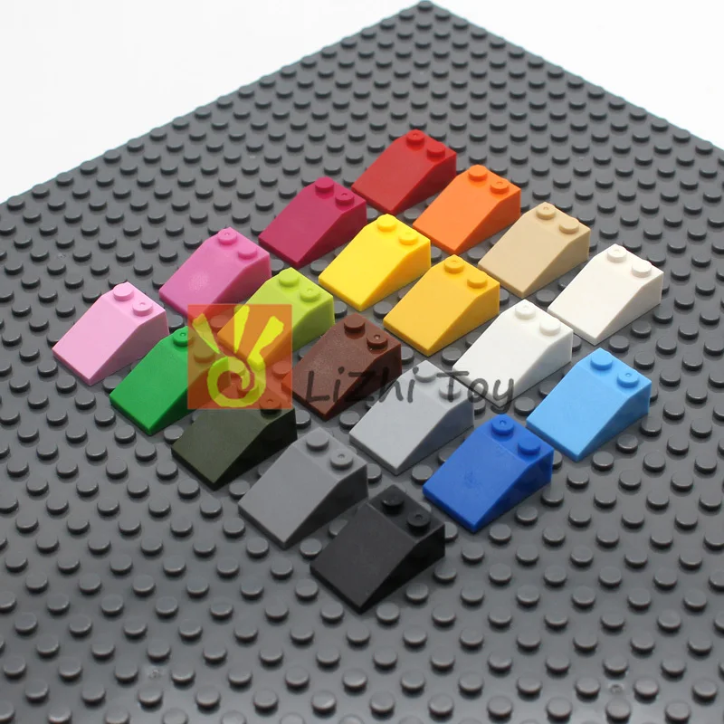 MOC склон Кирпич 2*3 3298 DIY просвечивающие блочные кирпичи совместимые с сборными