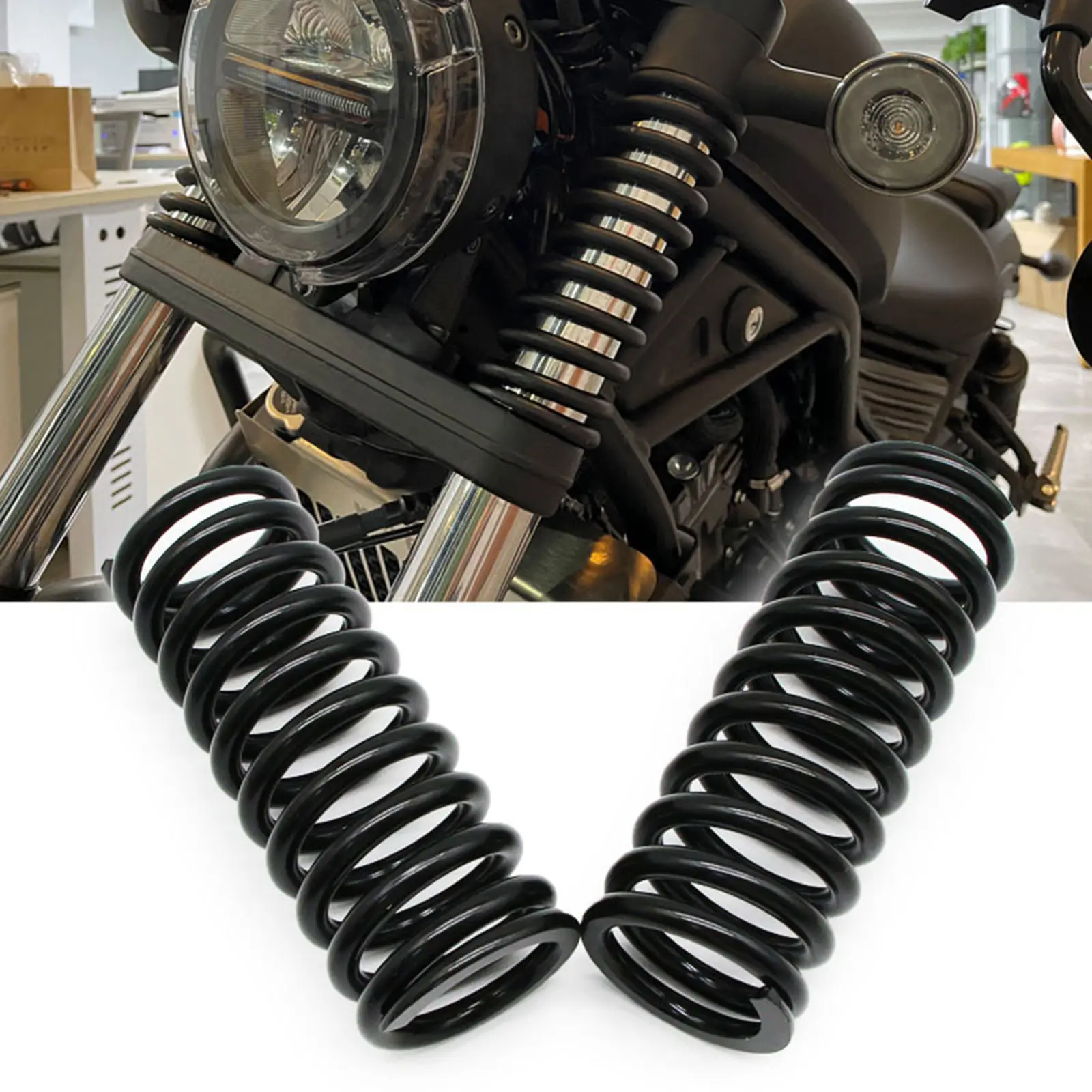 

2 Pieces Motorcycle Front Fork Shock Absorber Protective Sleeve Damper Springs for Rebel CM500 CM300 2017-2021
