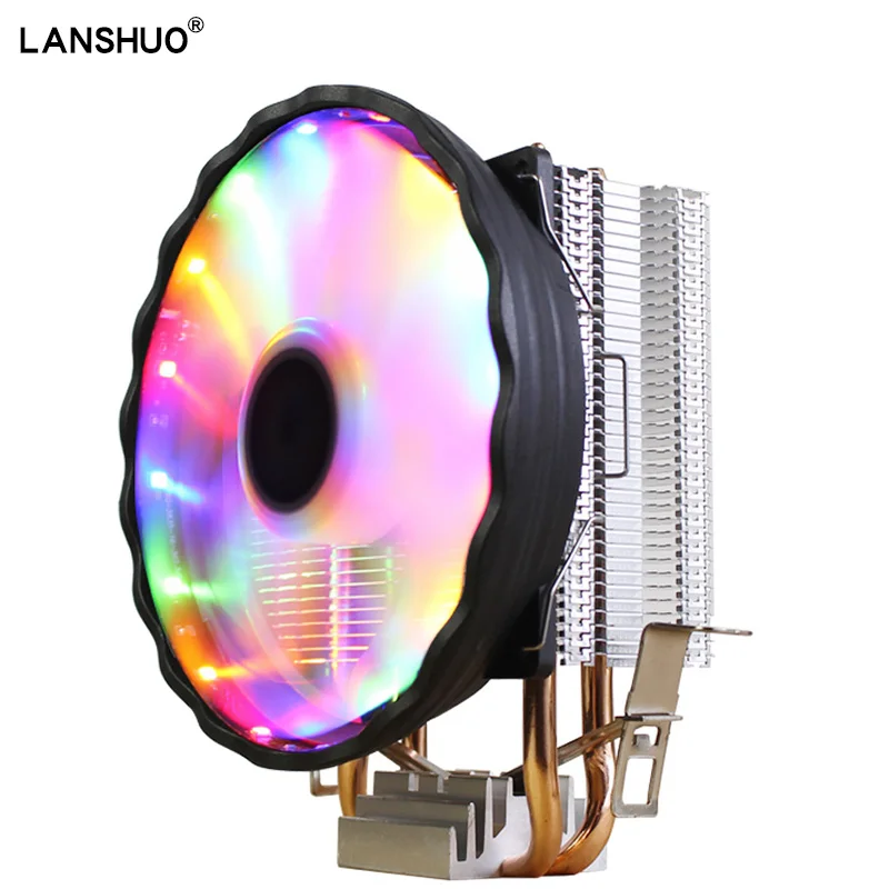 2 тепловых трубы из чистой меди радиатор ЦП 120 мм ШИМ RGB ультра тихий вентилятор