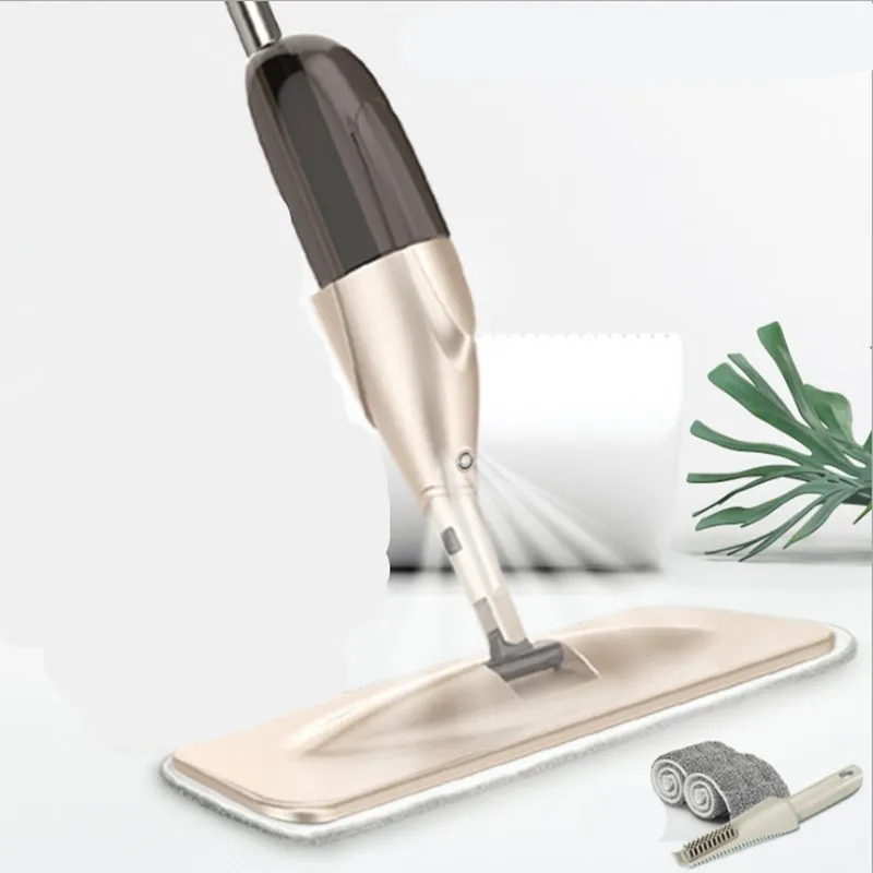 Швабра для мытья пола с распылителем многоразовыми насадками из микрофибры