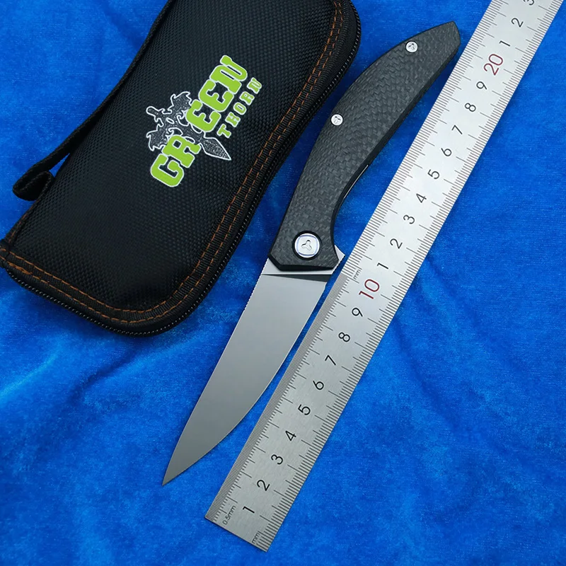 Нож GREEN THORN SIGMA m390 лезвие из титана ручка CF карманный для кемпинга охоты фруктов