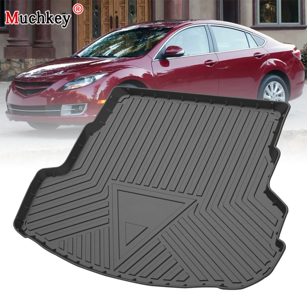 

Muchkey TPE Trunk Mat For Mazda 6 2009 2010 2011 2012 2013 Car Waterproof Non-Slip Custom Rubber 3D Cargo Liner Accessories