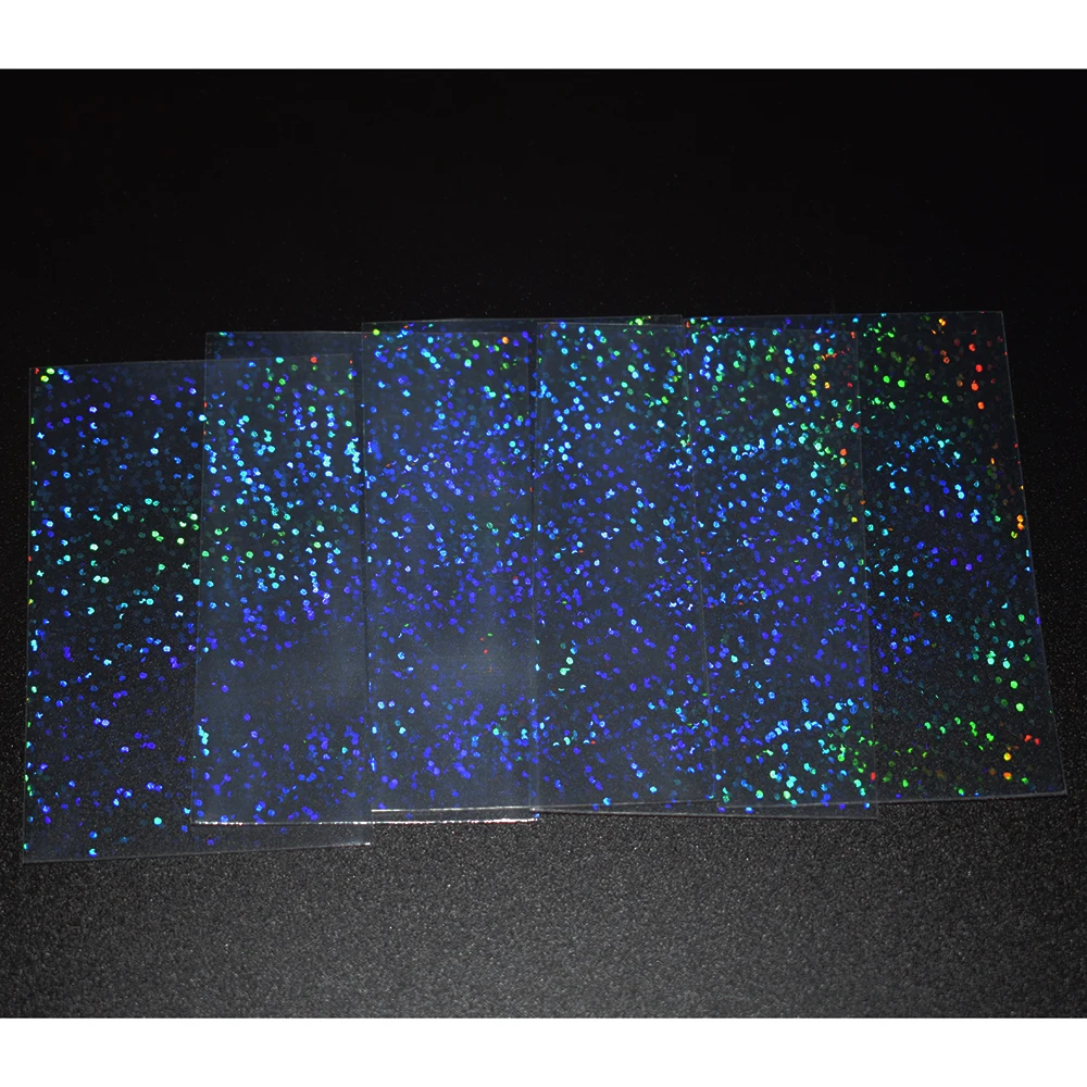 100pcs/lot 57x87mm Laser Rainbow Broken Glass Transparent Clear Sleeves Korea Idol Photo Protector Trading Cards Shield Cover | Спорт и