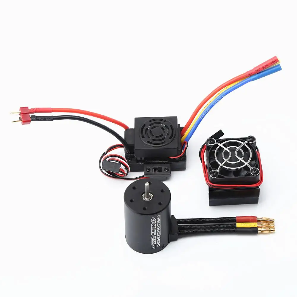 

3650 3600kv /4500kv бесщеточный двигатель с 60a Esc тепла комбинированная раковина для 1:8/1:10 Hsp Hpi Wltoys Rc автомобиль Rc лодка часть