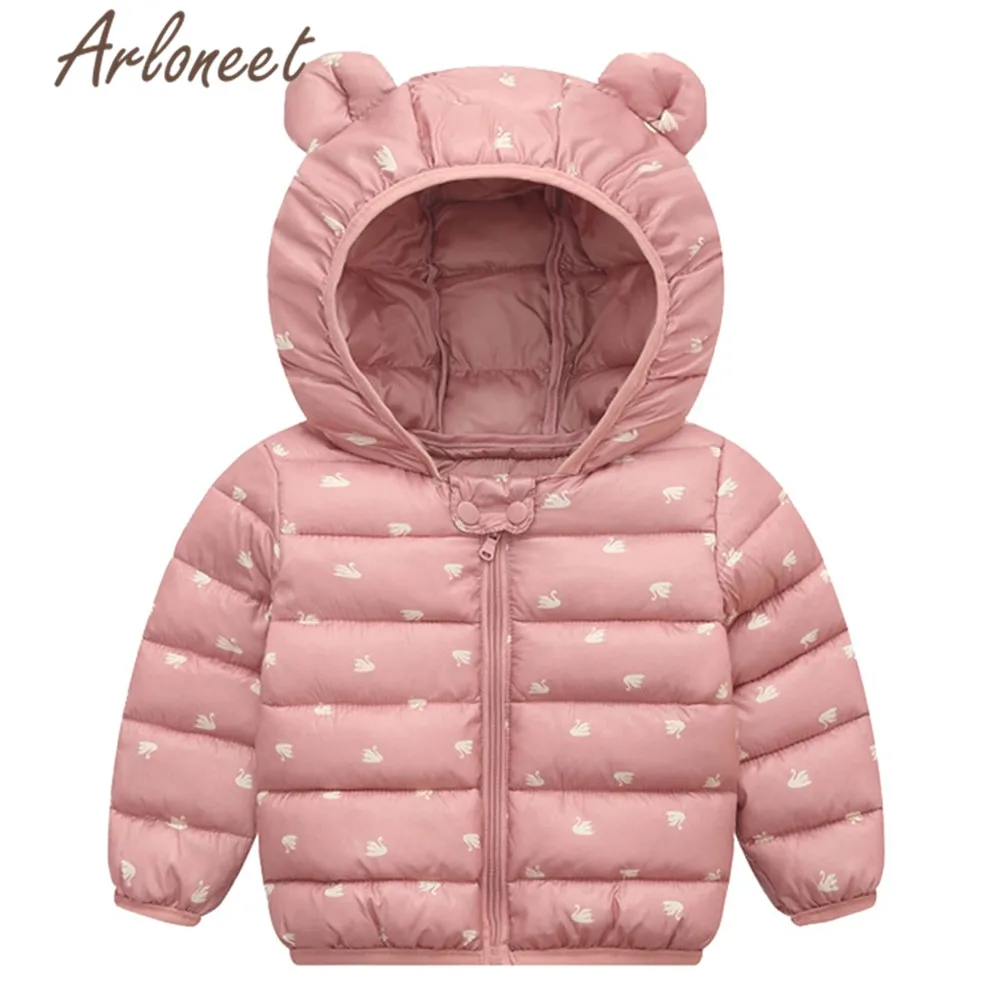 Одежда ARLONEET пальто с капюшоном для маленьких девочек ультратонкая пуховая