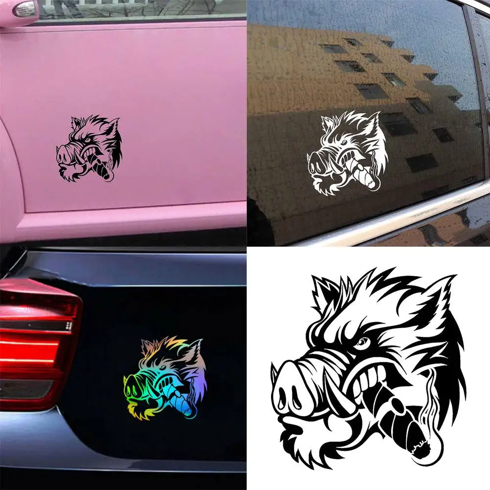 

Ferocious Wild Boar Car Vehicle Body Window Reflective Decals Sticker Decor Car Window Decals Sticker Decor Sticker Sticker Deco