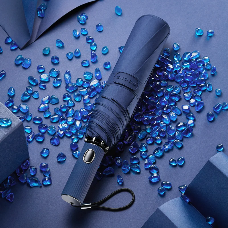 Автоматический складной мужской зонт большой Ветрозащитный Зонт от дождя и