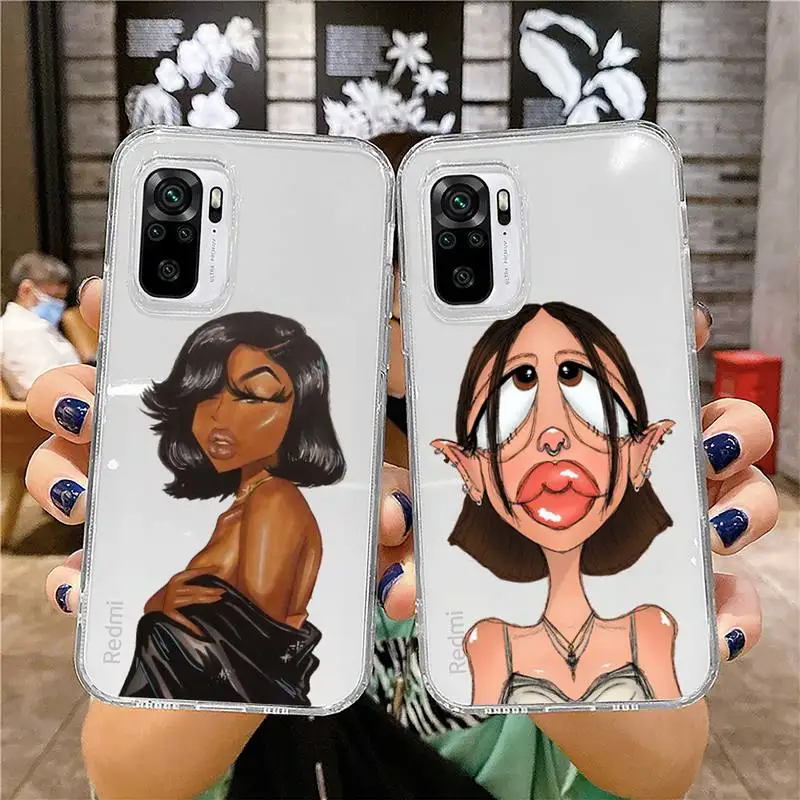 

Dirty Braid Black Girl Phone Case Transparent for Xiaomi mi 10T 11 Redmi note 7 8 9 9S 10 9A 9T pro