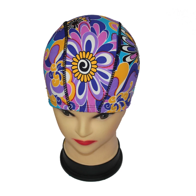 

Random Colors and Prints Fabric Swimming Cap Much Valuable 2020 Unisex Nylon Lycra Quality Female and Male Swim Hat Dropshipping