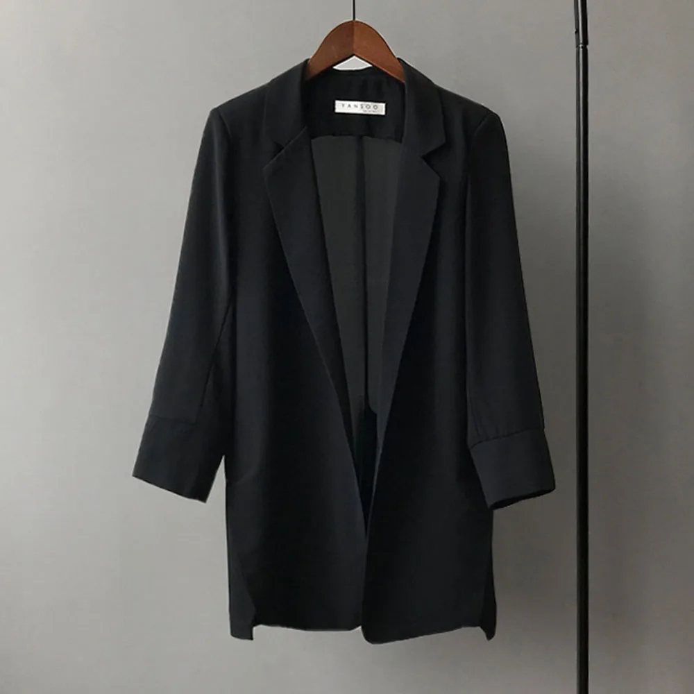 Повседневный Женский блейзер с отложным воротником корейский модный тренд