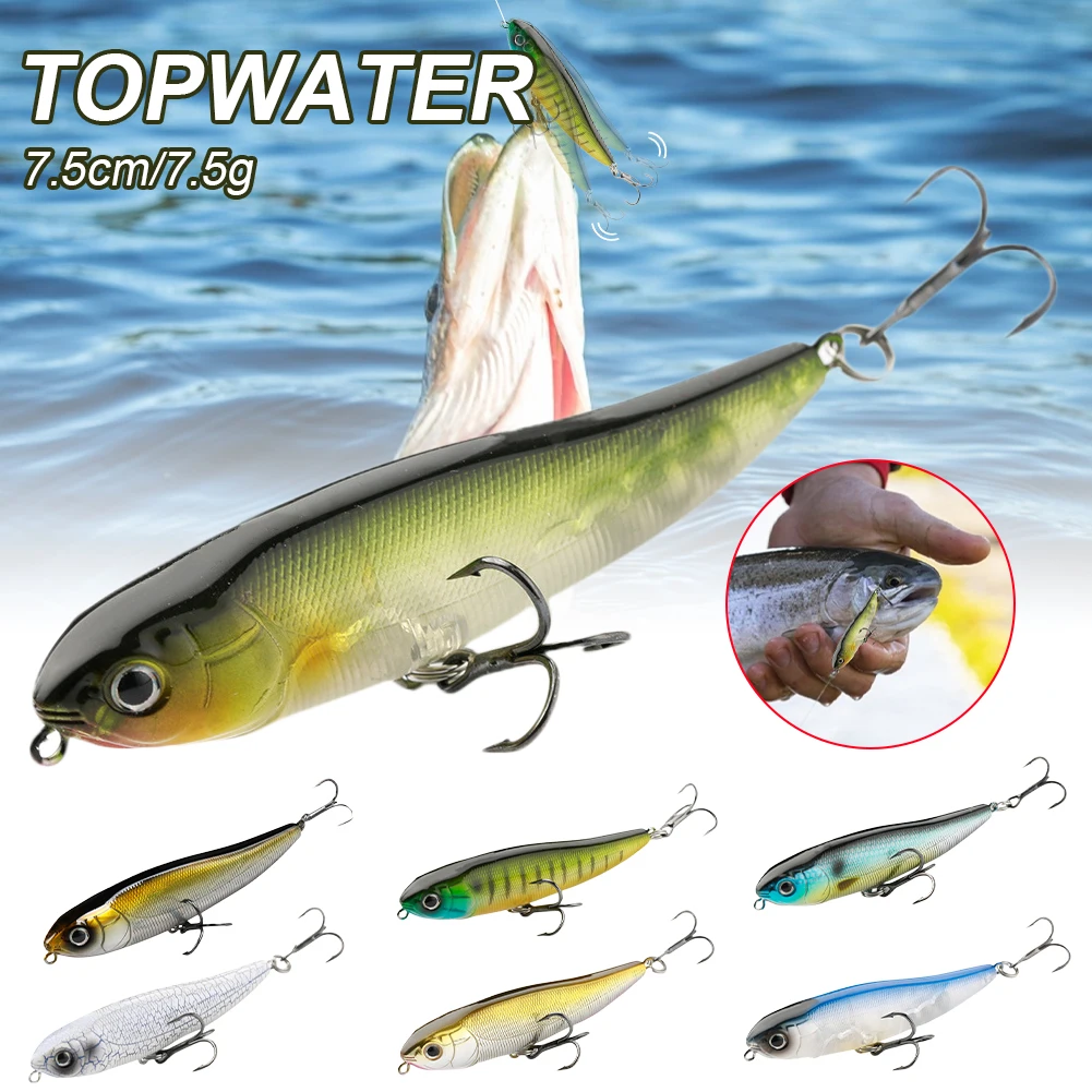 

Fishing lures 7.5/10cm Pencil Lure Walking Bait Floating Lure Topwater Fishing Bait Lifelike Walk Dog Fishing Accessories