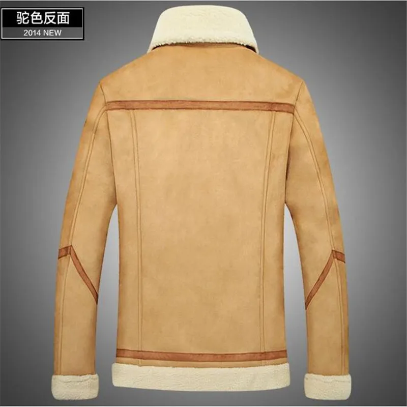 Зимняя новая мужская куртка из овечьей кожи мужское бархатное утепленное