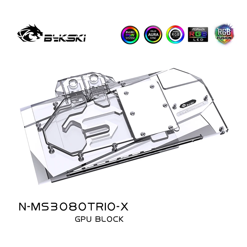 

Bykski N-MS3090TRIO-X GPU Water Block For MSI RTX 3080 3090 GAMING X TRIO/ SUPRIM Graphic Card,VGA Cooler 5V A-RGB/12V RGB/SYNC