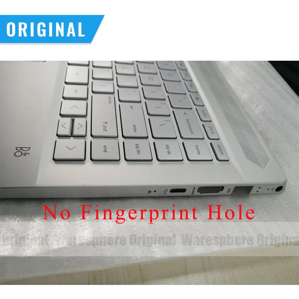 new original palmrest with us keyboard for hp 14 ce tpn q207 l19191 001 top cover with without fingerprint hole silver free global shipping