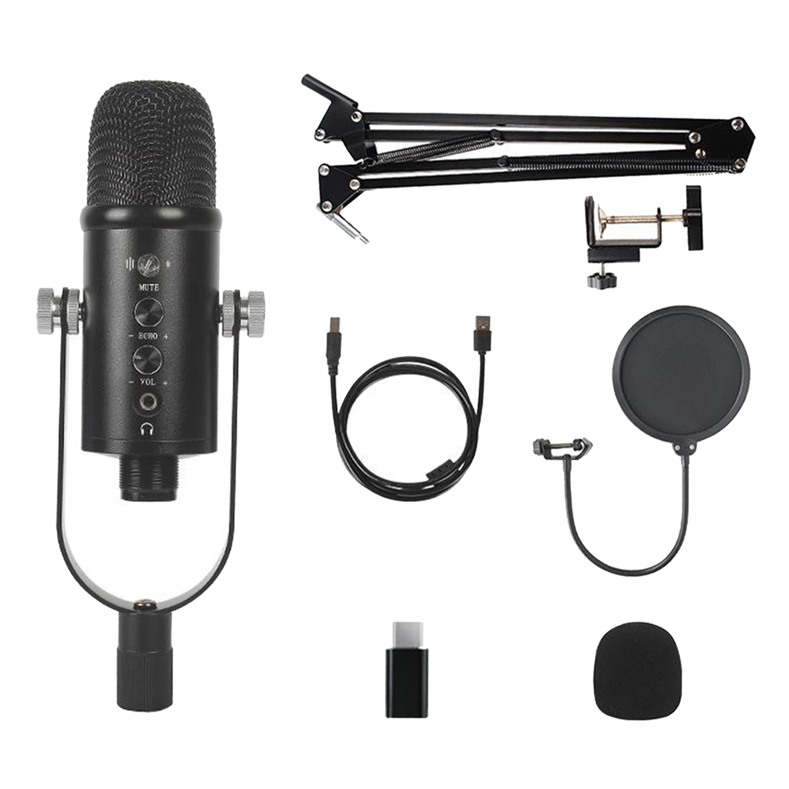 

BM-86 USB Condenser Broadcast/Podcast Microphone w/ Filter/Arm Stand