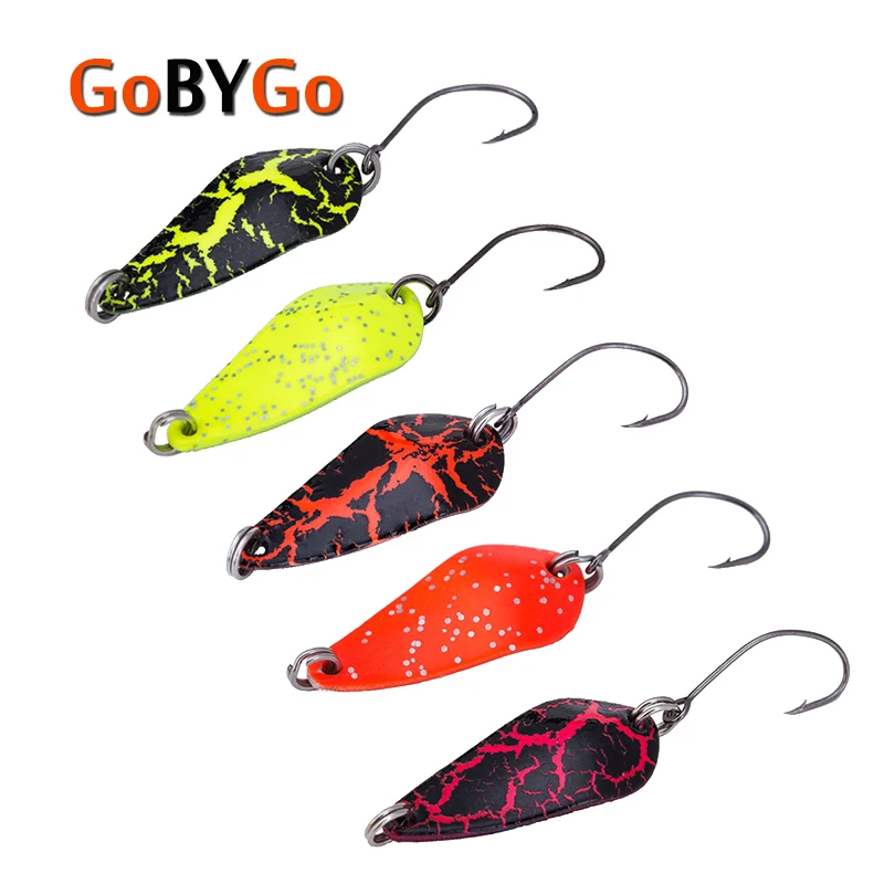 GoByGo 4 шт. мини 2 5 г приманка для рыбной ловли в виде ложки 8 см металлическая