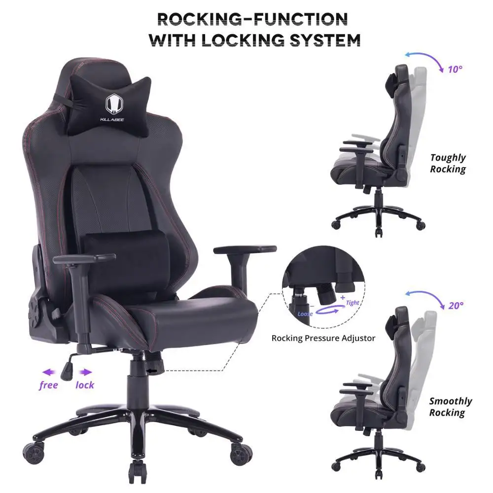 KILLABEE 2019 игровое кресло гоночный офисный стул угол наклона спинки Эргономичный с