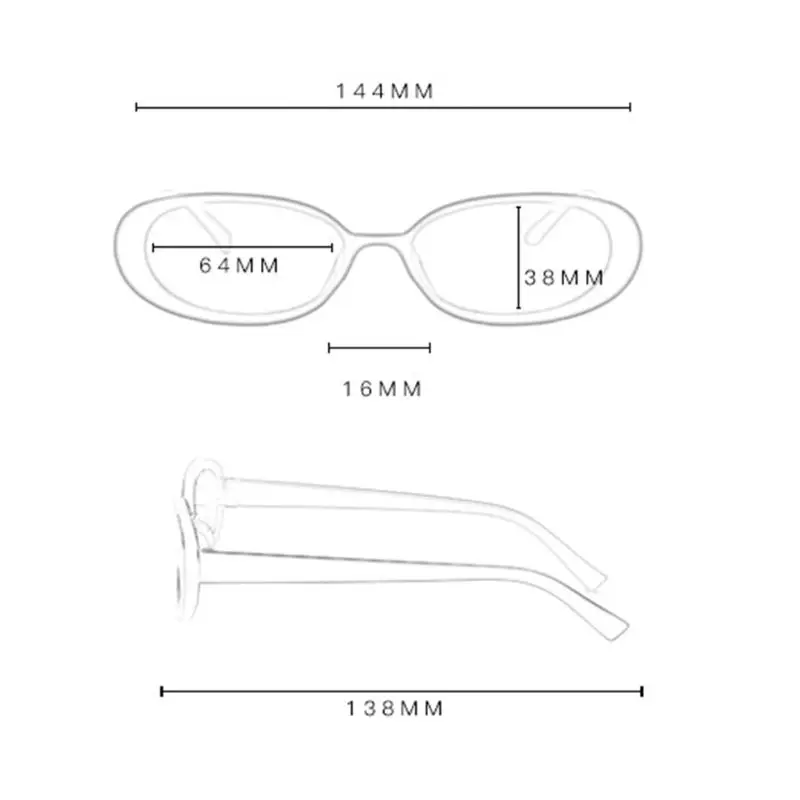 

Fashion Women Men Sun Eyeglasses Unisex Small Oval Frame Sunglasses Vintage Retro Irregular Cycling Driving Glasses