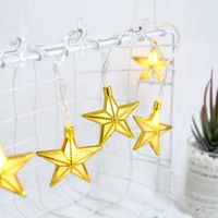 1 5m 10led muslim star string light 3d star fairy garland lamp string powered by battery for indoor bedroom living room decor