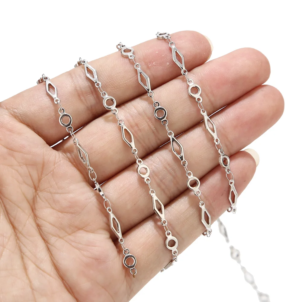 Цепочка из нержавеющей стали призматическая круглая цепь шириной 4 мм сделай сам