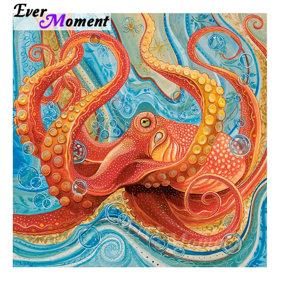 Ever Moment живопись бриллиантами наборы осьминога DIY рукоделие полностью квадратные