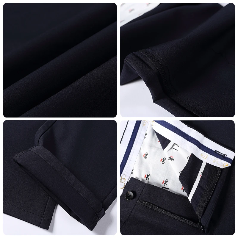 

New Fashion High Quality Cotton Men Suit Pants Straight Spring Autumn Long Male Classic Business Casual Trousers Full Length