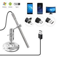 3 in 1 digital microscope 1080p usb endoscope camera 8 leds ip67 1 0 mp 200x magnification stand magnifier windows android mac